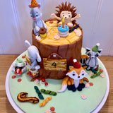 Animals in Forest Custom Cake