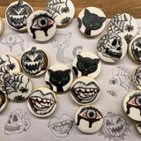 Halloween Black and White Custom Cookies