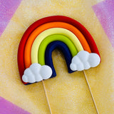 Bright Rainbow Cake Topper