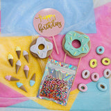 Donuts and Ice Cream Cake Topper and Decoration Set
