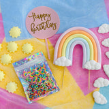 Pastel Rainbow Cake Topper Set