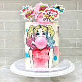 Harley Quinn Buttercream Custom Cake