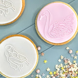 New Baby Girl Swan Cookies - Set of 10