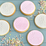 New Baby Girl Swan Cookies - Set of 10