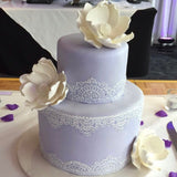 Lilac Two Tier Engagement Cake