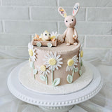 Bunny and Wagon Custom Cake