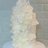 Pink and White Floral Buttercream Cake