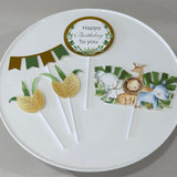 Happy Birthday Safari Cardboard Cake Topper