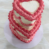 Vintage Heart Two Tier Buttercream Cake